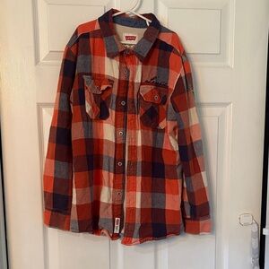 Boys Medium Levi's Heavy Plaid Shirt